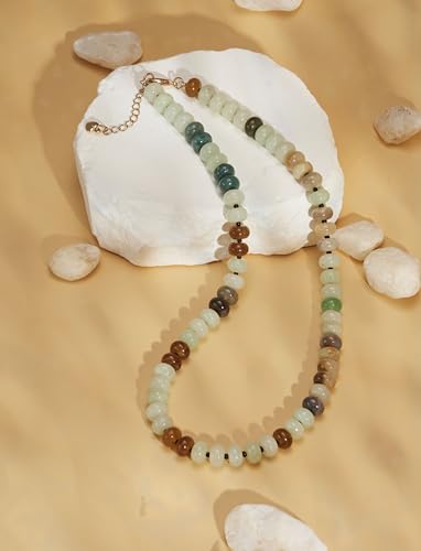 Sacina Trendy Boho Colorful Beaded Crystal Choker, Y2k Summer Beach Necklace, Boho Necklace, Hippie Jewelry, Christmas Jewelry Gift for Women - color: E