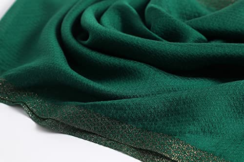 WINCESS YU Women Mulberry Silk Scarf Long & Large Embroidered Floral Pattern Shawl and Wraps Neckerchief for Hair & Neck - color: Sunflower Green