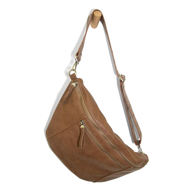 Joy Susan Mel Large Sling Crossbody Bag - color: Russet Brown