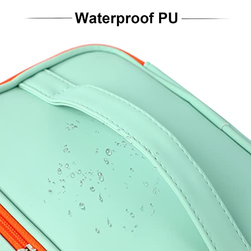 Meiyuuo Makeup Bag Large Cosmetic Bags for Women Girls Cute Travel Zipper Pouch Toiletry Organizer for Beauty Essentials Waterproof (Light Green) - color: Light Green