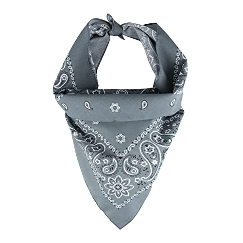 Levi’s All-Gender Multi-Purpose Bandana Gift Set – Headband, Wrap, Face & Neck Coverage - color: White/Gray, size: Pack 2