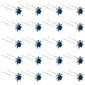 QIUTIMIY 20 Pack (Navy) Crystal Hair Pins Rose Flower Rhinestone Hair Clips for Bridal Wedding Women Hair Jewelry Accessories, with Clear Container - color: Rose Flower-Navy