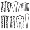 CoguZed 7-Piece Metal Hair Forks Set – U-Shaped chignon hair pin for Thick & Fine Hair, Chignon & French Twist Updo Accessories