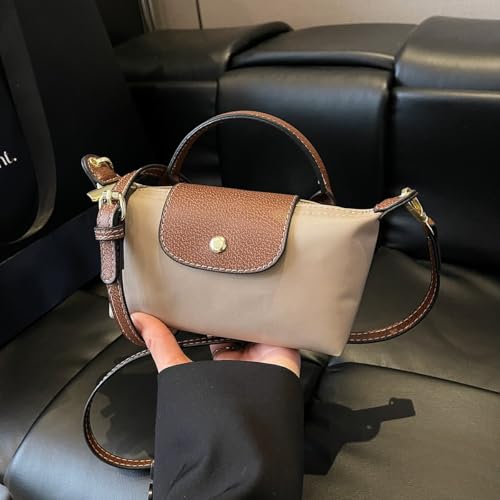 Dreubea Womens Chic Mini Bag Convertible Crossbody & Top-Handle Handbag for Everyday Elegance - color: Khaki