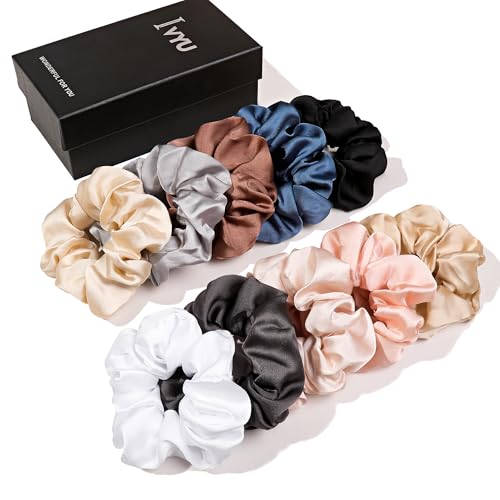 Hair Ties Scrunchies for Women's, for Girls Big Scrunchies Both for Thick Hair or Thin Hair Curl Hair No Crease Ponytail Holder No Hurt Your Hair - color: Soft Mixed