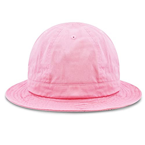 Women's Cotton Bucket Hat, Lightweight Packable Summer Sun Hat with Round Top Design for Beach Travel - color: 1. Tennis - Light Pink, size: Large-X-Large