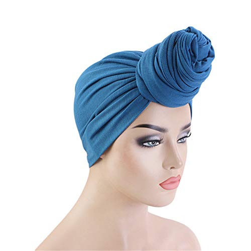 Qianmome Womens Big Flower Turban Beanie Elegant Cap Head Wrap Stretch Long Hair Scarf Headscarf - color: 4pieces-26-style 4