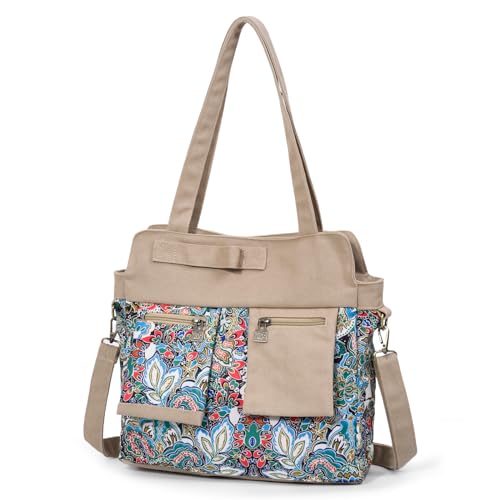 Black Butterfly Boho Canvas Tote Bag for Women, Large Printed 2-in-1 Shoulder & Crossbody Casual Purse for Daily Commute - color: Blue-green