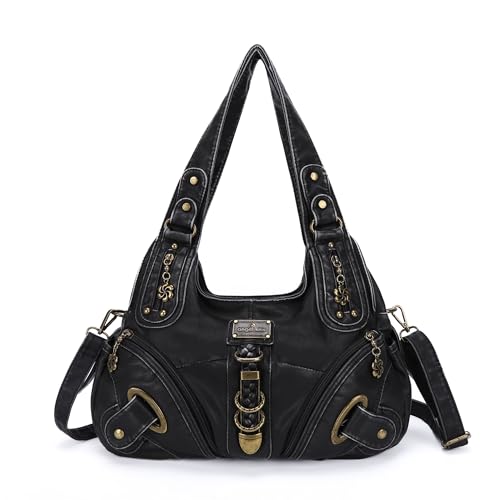 Angelkiss Hobo Purses and handbags for Women Satchel Handbag Women Purses Large Daily Shoulder Bags | Purses - color: 801black