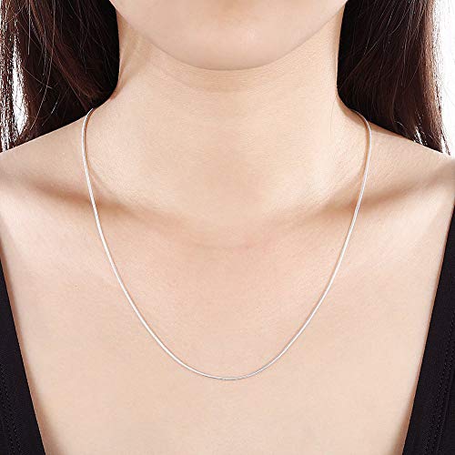 Goldenchen Fashion 925 Sterling Silver 1mm Snake Chain Necklace Jewelry Chain 16" - 30" for Men & Women (26 Inches) - size: 26 Inches