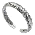 Kim Carrey S925 Sterling Silver Bracelet, Stacked Bracelets Open Bangle Cuff Design, Men's Gift Jewelry for My Man - style: Vintage