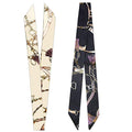kcctoo 2/6/10Pack Scarf Bags for Women Handbag Scarfs Band Hair Neck Scarves Fashion Gifts - color: 2pcs White Black