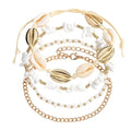 Waeceip Beach Ankle Bracelets For Women Summer Boho Anklets For Women Seashell Beaded Anklets Summer Jewelry Beach Vacation Accessories - color: shell with 4