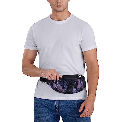Space Star Pagan Space Black Galaxy Constellation Fashion Casual Fanny Pack Waist Bag Men Women Adjustable Belt Waist Bag For Travel Hiking Cycling Running Festival Carnival - color: Black7