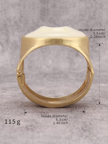 Chunky Gold Bracelet Trendy Gold Cuff Bracelets for Women Statement Silver Arm Cuffs Bangles Arm Punk Jewelry Accessories - style: Gold Chunky Bangles