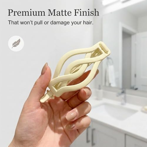 Vintage French Barrette Clips - 3 Pack Hair Accessories for Women & Girls, Non-Slip Crossover Hair Clips Suitable for Thick to Thin Hair (Mix-3PCS: I) - color: Mix-3PCS: I