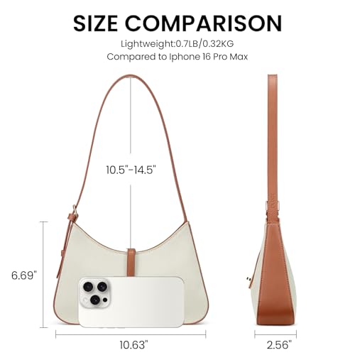 CLUCI Shoulder Bag for Women, Summer Purses for Women, Straw Handbag Hobo Bags Crossbody Purse with Adjustable Strap Apricot - color: A-canvas-apricot
