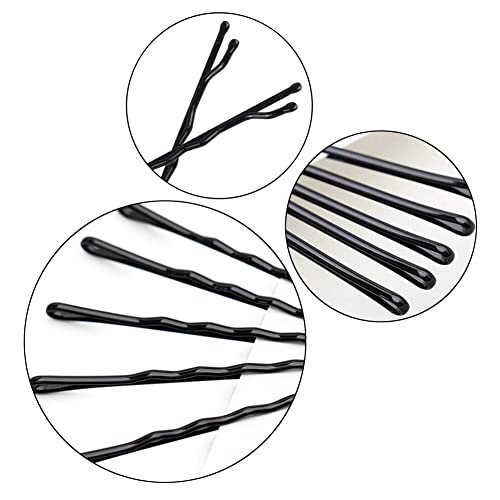 YINGFENG 220pcs Large 2.76-Inch Bobby Pins for Women, Super Grip Black Hair Clips with Box - Reusable Non-Slip Pins for Thick, Long Hair - color: Black（2.76inch）