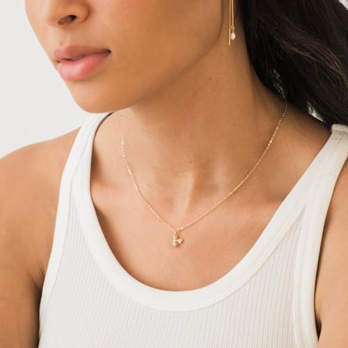 LLWOM Gold Necklace for Women-14k Gold Plated Infinity Necklace Star Of David Necklace Evil Eye Cross Pendants Heart Dainty Gold Necklace For Women - color: Gold, style: Bee Necklace