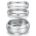 Chunky Gold Bangle Bracelets for Women Trendy 14K Gold Plated Cuff Bracelets Stack, Dainty Gold Bracelet Sets Non Tarnish Fashion Jewelry Gift - style: Silver-3pc-010