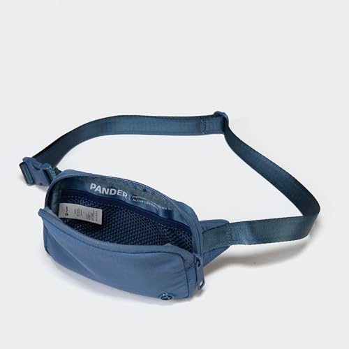 Pander Mini Belt Bag – Ultra Compact, Fits 6.7” Phone, Lipstick, Earbuds, Essentials, Small Crossbody Waist Purse, Denim Blue - color: Denim Blue