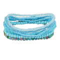 Caiyao Bohemian Multilayer Stackable Seed Beaded Bracelets Colorful Crystal Glass Beads Strand Bangle Bracelet BFF Wristbands Bracelet for Women Summer Beach Hawaii Jewelry Birthday Gifts - color: Blue 4