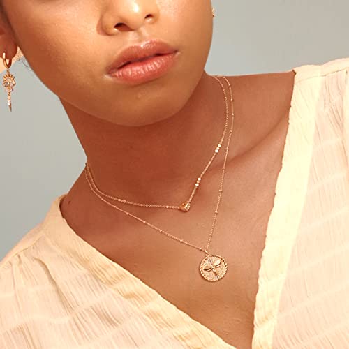 Fettero Animal Necklaces for Women 14K Gold Plated Charm Snake Necklace Elephant Bird Cat Butterfly Pendant Cute Dainty Necklace Jewelry - style: Bee