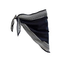 Women Y2K Lace Fringe Hip Scarf Boho Triangle Tassel Waist Cover Up Skirt Wrap Sheer Tie Belt Aesthetic Streetwear - color: E Black