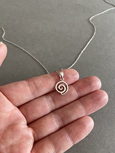 Sterling Silver Swirl Pendant Necklace