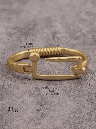 Gold Cuff Bracelet for Women Silver Beaded Bracelets Open Bangle Stackable Stretch Bead Bracelet Boho Jewelry Gifts for Wife Couple - style: Gold Bangle Cuff Bracelets