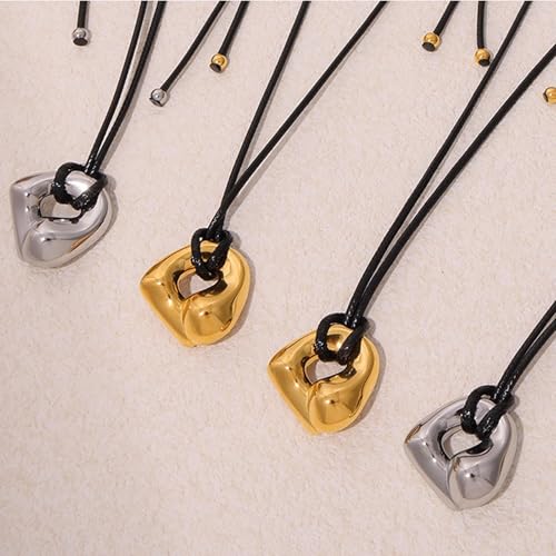 Frodete Statement Necklace for Women Chunky Gold Necklaces Long Pendant Necklace Boho Necklaces Gold Pendant Jewelry Cowboy Chic Style Cowgirl Outfit - color: D：Silver Pendant Necklace