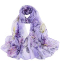 Xyueanlo Scarfs for Women Fashion Scarves Print Pattern Lightweight Sunscreen Scarf Wraps Shawls - color: Peony Purple