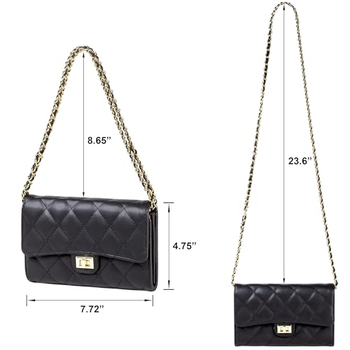 Small Cross Body Purses Sling Crossbody Bags for Women, Shoulder Bag Tote Purse Cross Body Bag Phone Bags - color: Black