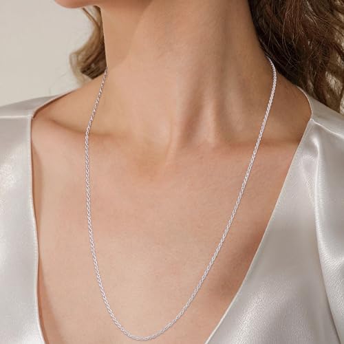 Gacimy 925 Sterling Silver Rope Chain for Women Men, 1.2mm 1.5mm 1.8mm Width 16 18 20 22 24 Inches Length - size: 24 Inches, style: 1.8MM-Width