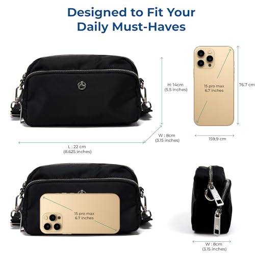 Pander Crossbody Sling Bag – Everyday Purse with Adjustable Strap, Perfect for Travel, Errands, and Daily Use - color: Windmill Blue