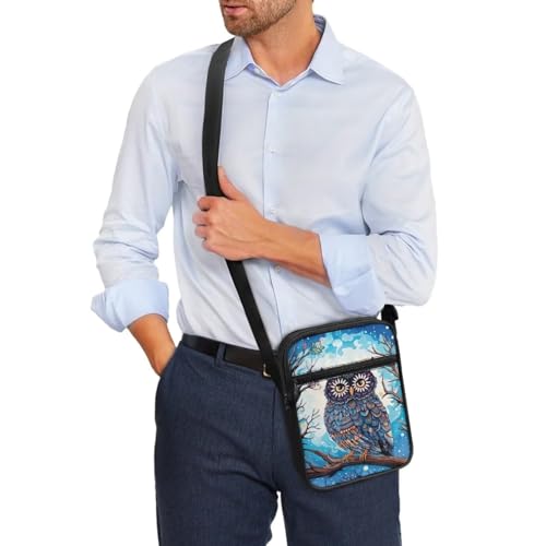 Womens Crossbody Bag Cell Phone Purse Wallet Small Shoulder Handbag for Workout Travel Gym - color: Cartoon Owl