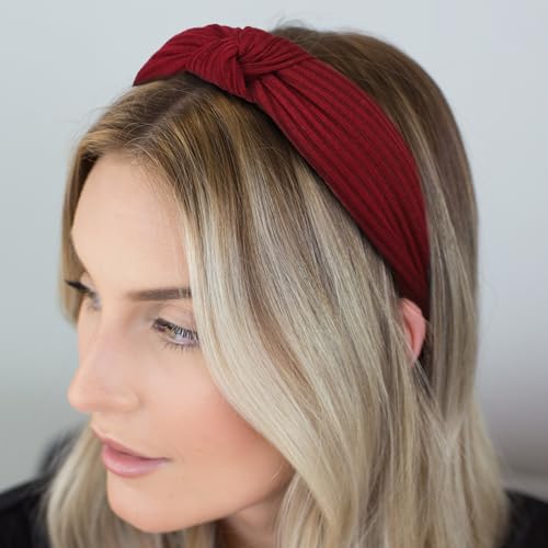DRESHOW 8 Pack Knotted Headbands for Women Wide Turban Headband Yoga Exercise Ribbing Hair Hoop Hair Bands Accessories - color: 8 Pack Plastic Hair Hoop G