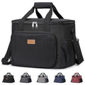 Lifewit Large Lunch Bag, Insulated Lunch Box, Soft Cooler Cooling Tote for Adult Men Women, Black 40-Can (24L) - color: Black, size: Jumbo(24L)