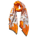 Long Silk Like Scarf Lightweight Satin Scarves Large Sunscreen Shawl Wrap for Women - color: 009.magnolia Orange
