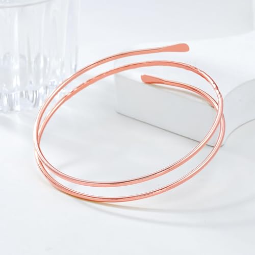 Long tiantian 2PCS Arm Cuff for Women Gold Upper Arm Bangles Bracelet Silver Arm Cuff Jewelry Summer Beach Essentials 2026 - color: 15335-Arm-rosegold