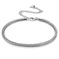 Dankadi 925 Sterling Silver Anklets Bracelet Women/Men Waterproof Simple Durable Chopin Chain/Cuban Link/Figaro/Box/Twist Rope Chain For Beach Foot Jewelry Gift - color: 3MM Chopin Chain, size: 27cm