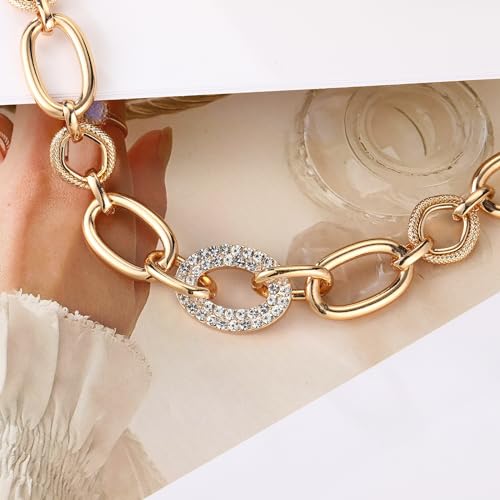 Long Gold Necklaces for Women Dainty Natural Stone Beaded Gold Necklace Mothers Day Gifts Boho Gold Costume Jewelry for Women - color: 01-Gold