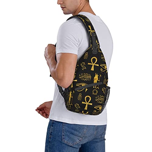 Sling Backpack For Men Hiking Daypack Crossbody Shoulder Bag Travel Chest Pack | Hiking - color: Ankh,cross