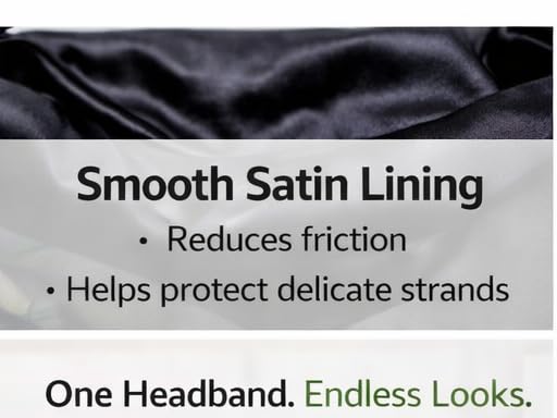Satin Lined Knot Headband for Women – Wide Stretch Fabric Head Wrap with Twist Knot, Soft Ribbed Jersey, Comfortable Non-Slip Hair Band Protects hair from damage and breakage. (Green Floral) - color: Green Floral