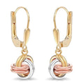 LeCalla 925 Sterling Silver Leverback Drop Earrings | Lightweight Italian Teardrop Dangle Earring for Women - color: Love-Knot Drop