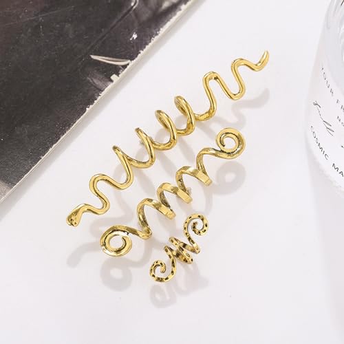 53 Pcs Gold Hair dreadlock hair beads hair jewelry for braids accessories for Women Men Hair Accessories Styling Tools US189