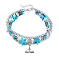 Fesciory Puka Shell Anklet for Women Summer Natural Cowrie Adjustable Ankle Bracelet, Handmade Boho Hawaiian Beach Seashell Jewelry - color: E:Mermaid