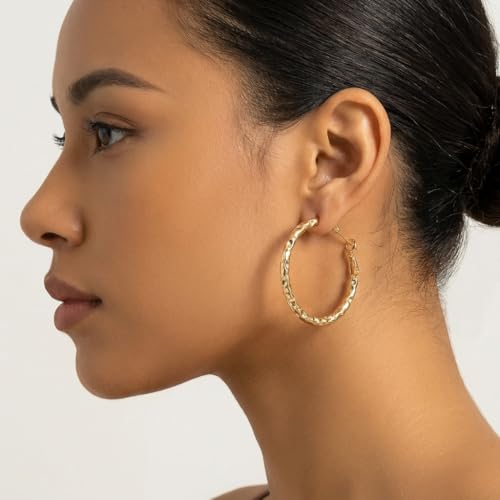 4 Pair Small Gold Hoop Earrings for Women Sensitive Ears - Hypoallergenic 14k Real Gold Plated Hoops Zirconia Cartilage Huggie Earrings Set Helix Piercing Earring Gold Jewelry for Women Gift - color: 1942 Hoop Gold