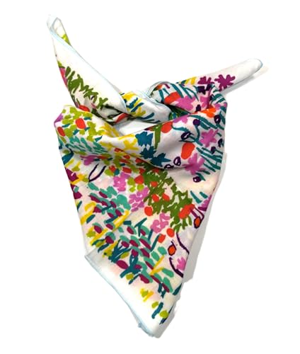 Shanlin Unisex Floral Cotton Square Scarf Bandanas 22x22 inch - color: Colorfulspring