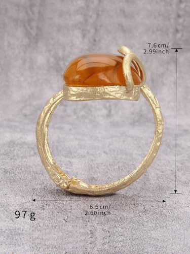 Gold Cuff Bracelet for Women Silver Beaded Bracelets Open Bangle Stackable Stretch Bead Bracelet Boho Jewelry Gifts for Wife Couple - style: Chunky Gold Bracelets